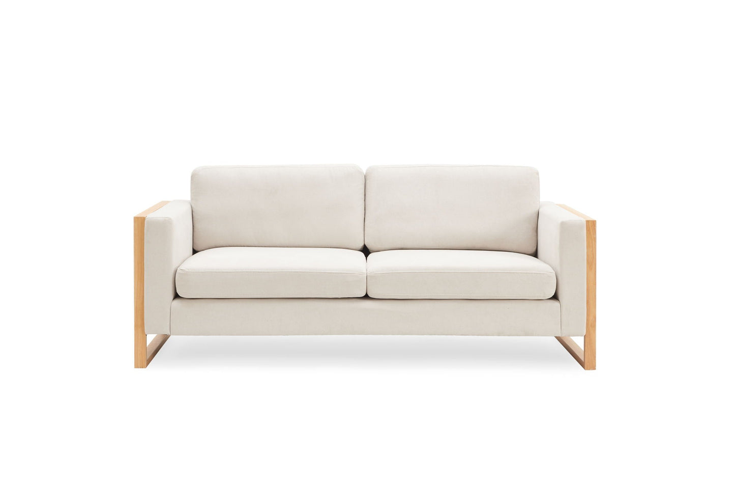Modern 3-Seater Sofa With Solid Wood Legs
