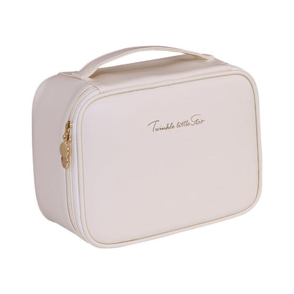 Makeup bag with compartments, makeup bag organizer, 6 large divisions portable large capacity high-end makeup bag, travel makeup brush cosmetic storage bag