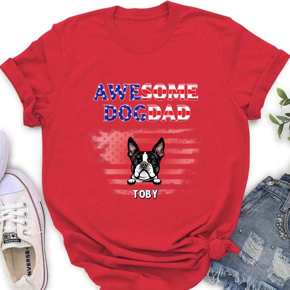 Personalized Dog Dad Shirt/Hoodie - Gift Idea For Father's Day/Dog Lovers - Up To 6 Dogs - Awesome Dog Dad