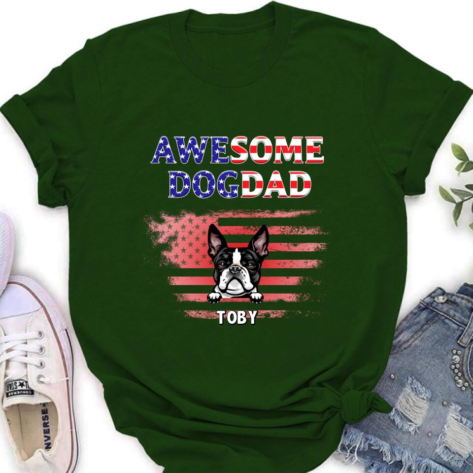 Personalized Dog Dad Shirt/Hoodie - Gift Idea For Father's Day/Dog Lovers - Up To 6 Dogs - Awesome Dog Dad