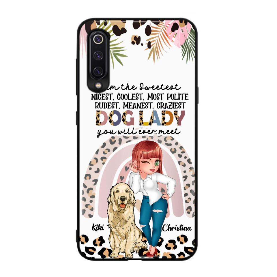 Custom Personalized Dog Mom Chibi Phone Case- Up to 4 Dogs - Gift For Dog Lover - I Am The Craziest Dog Mom - Case For Xiaomi, Oppo And Huawei