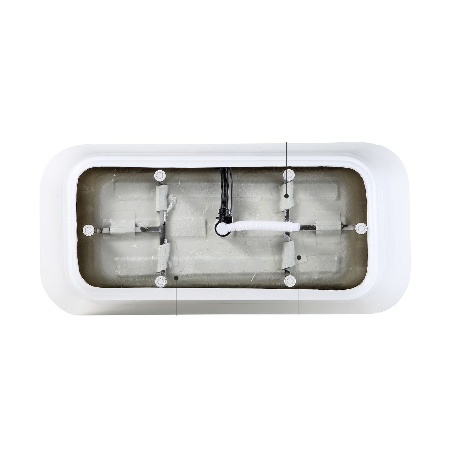 Glossy Freestanding Bathtub, Double Slipper Design, Deep Soaking Comfort