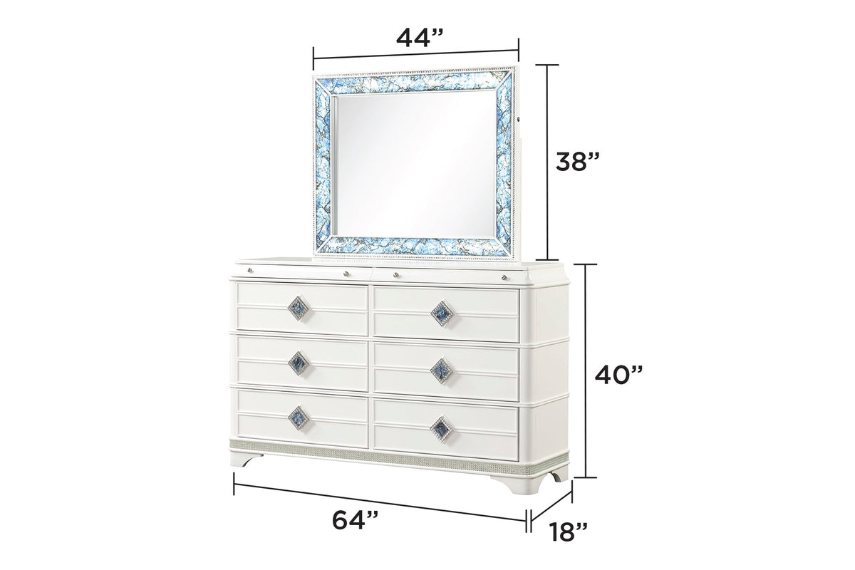 Laguna Modern Style 5 Piece King Upholstered Bedroom Set