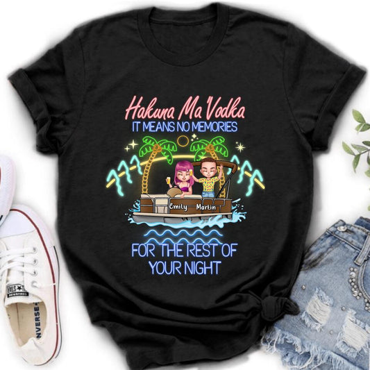 Personalized Pontoon Friends Shirt/Pullover Hoodie - Up to 4 People - Gift Idea For Friends - There Are Two Absolutes In Life Pontoon Friends And Alcohol