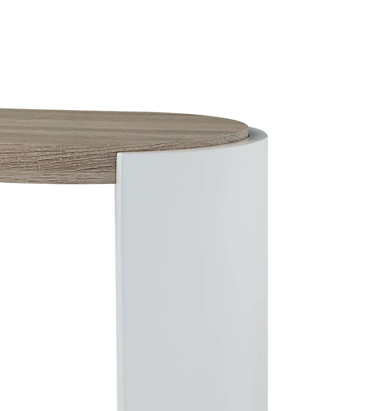 Zoma High Gloss Sofa Table - Oak / White