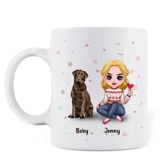 Personalized Dog Mom Front Coffee Mug - Up to 5 Dogs - Gift Idea For Dog Lover - Rockin' The Dog Mom Life