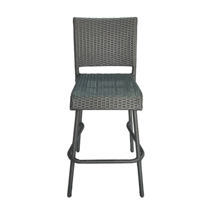 29" Outdoors PE Rattan Armless Barstools, Set of 2