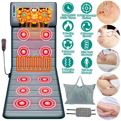 Full Body Electric Massage Mat with Heat & Vibration