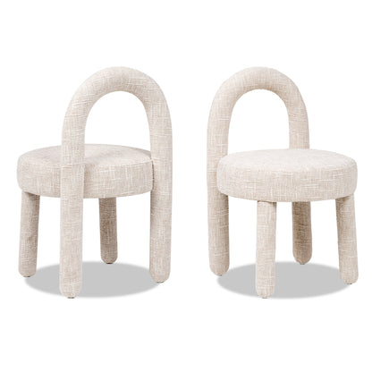 Penny Round Arched Fully Upholstered Dining Side Chair, Set of 2