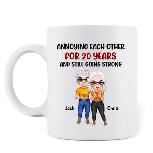 Personalized Couple Coffee Mug - Gifts for Couples, Lovers, Husband and Wife - Annoying Each Other Couple - Happy Valentine's Day