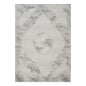 Geometrix - 5'3" X 7'3" Medallion Area Rug With Geometric 3D Effect - Ivory / Gray