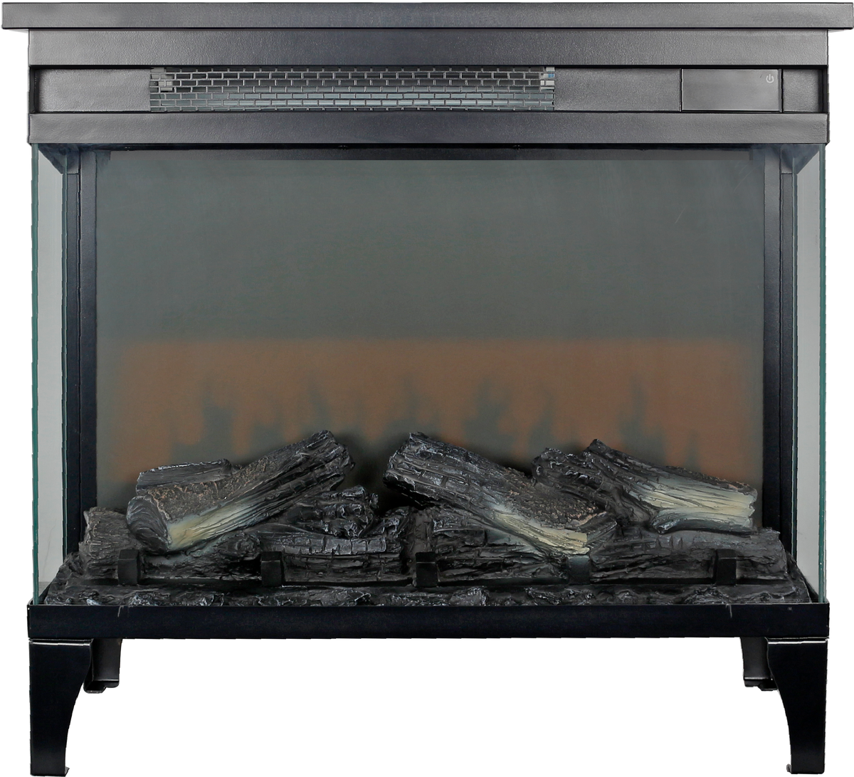 24 Inch Three-Sided Glass Electric Fireplace