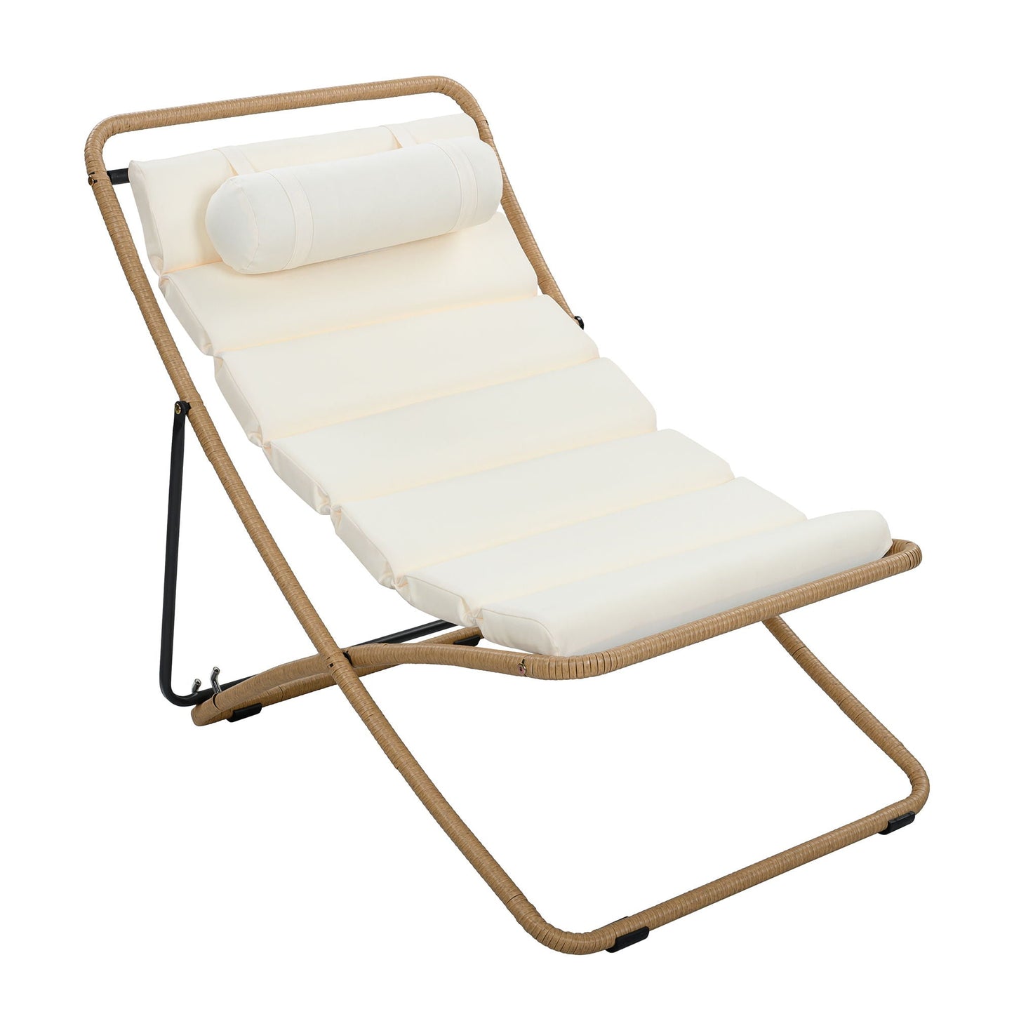 Outdoor Folding Chair With Adjustable Backrest (Set of 2)