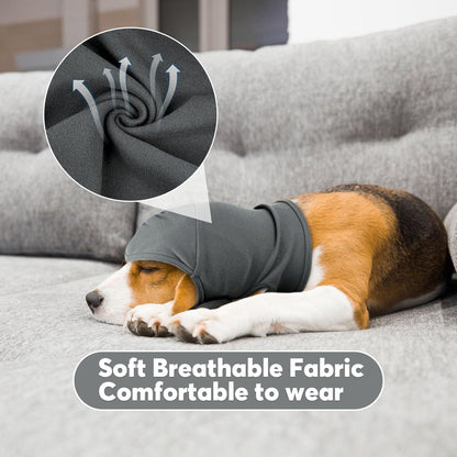 Calming Hoodie Dog Ear Covers-No Shake Hematomas Ear Wraps For Dogs, Adjustable Head Wrap Muffs Noise Cancelling Protector, Anxiety Relief, Fireworks & Grooming Bathing