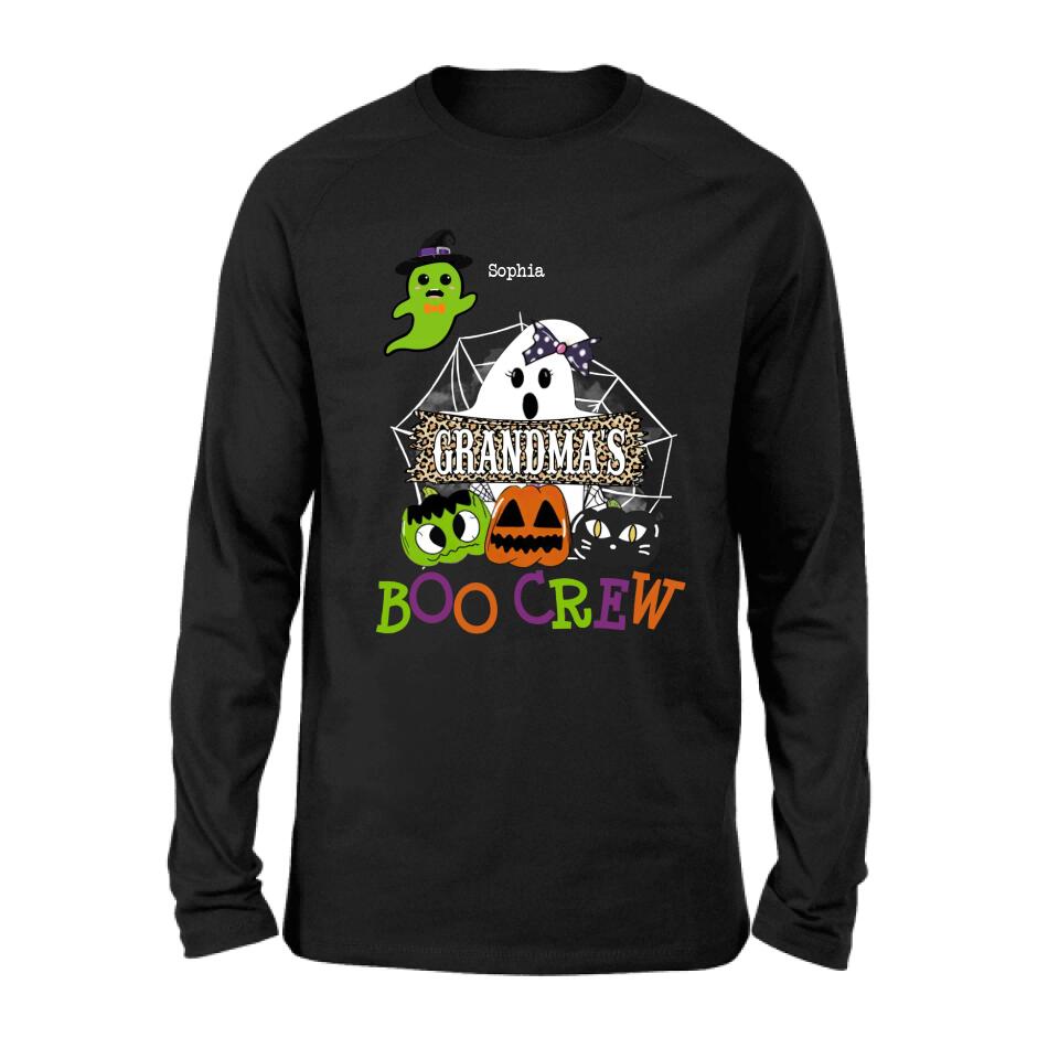 Personalized Grandma's Boo Crew T-Shirt/Hoodie/Sweatshirt/Long Sleeve - Gift for Grandma/Halloween - Up to 6 Kids