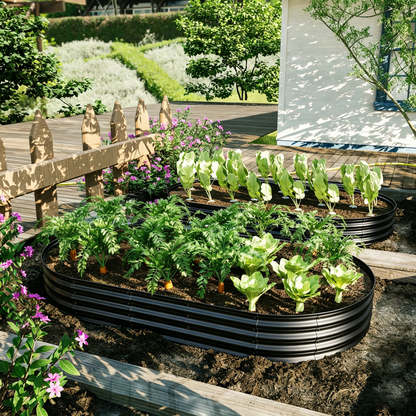 Galvanized Raised Garden Bed 8x4x1ft