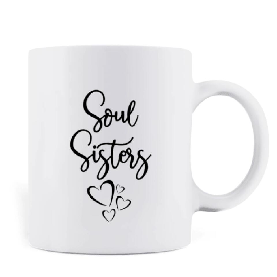 Personalized Best Friends Christmas Gift Coffee Mug - Christmas Gift for Besties - Up to 6 Girls