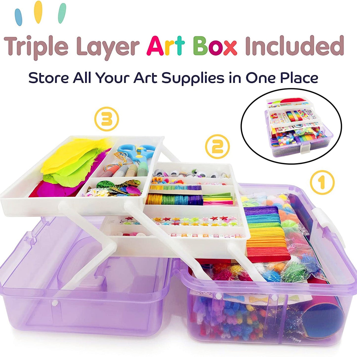 Multi-piece Children's Portable Treasure Box Gift Box DIY  Toys