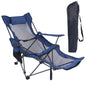 Foldable Camping Chair with Reclining Backrest & Carry Bag