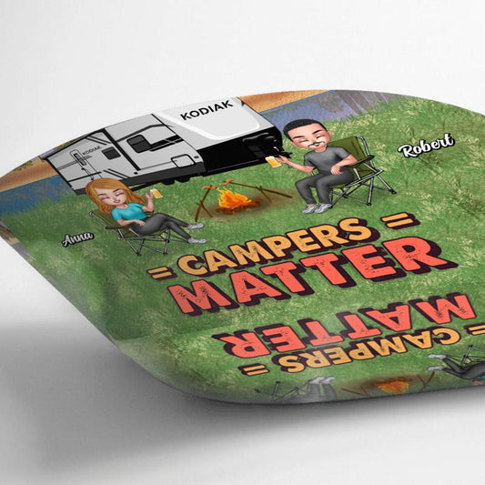 Personalized Camping Pillow Cover - Gift For Camping Lovers with up to 4 people - Weekend Forecast: Camping With A Chance Of Drinking