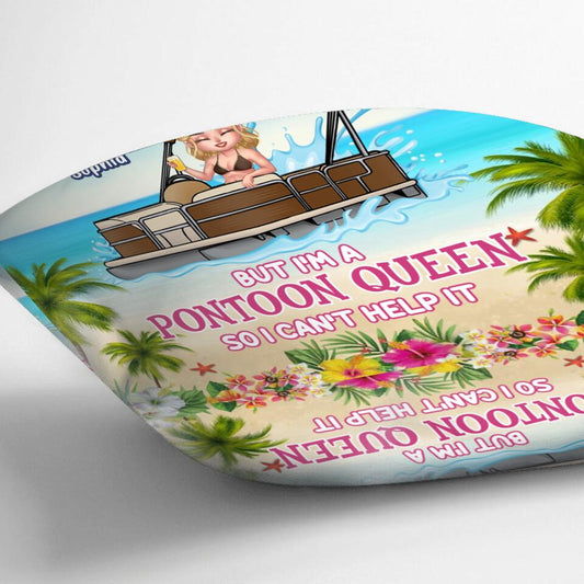 Personalized Pontoon Queen Hawaii Pillow Cover/Fleece Blanket/Quilt - Best Gift For Pontoon Lover - I Hate Being Sexy But I'm A Pontoon Queen So I Can't Help It