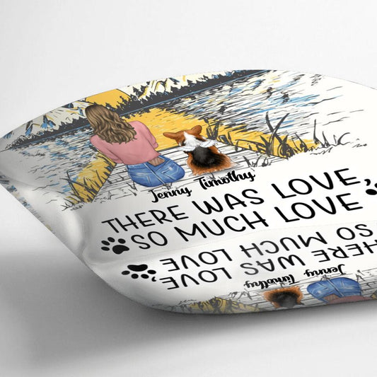 Personalized Memorial Dog Pillow Cover - Up To 5 Dogs - Gift Idea For Dog Lovers - Don't Forget Somewhere Between Hello And Goodbye