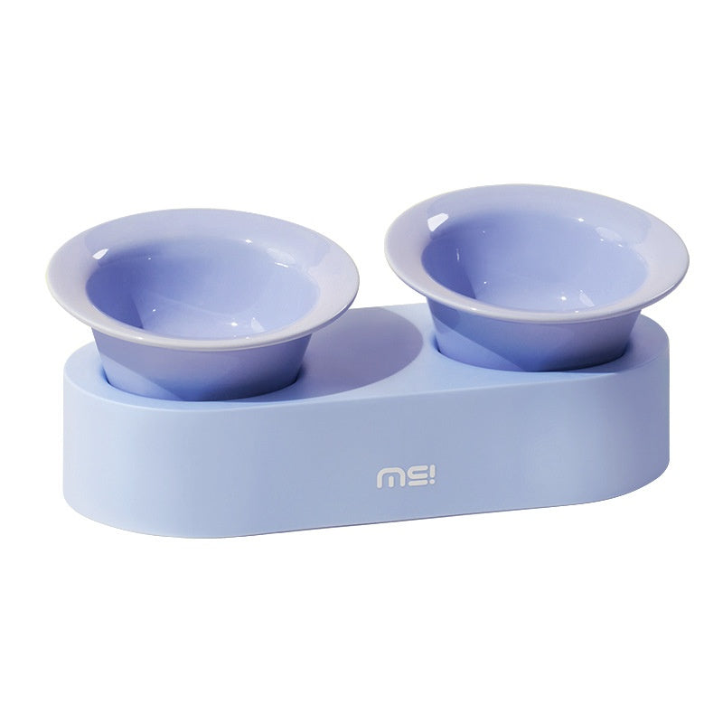 Cat Dog Ceramic Double Bowl