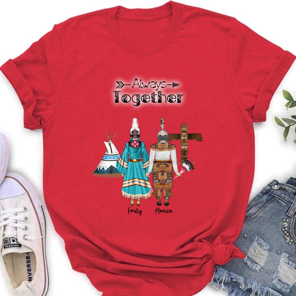 Personalized Native American Mother and Daughters T-Shirt/Long Sleeves/Hoodie/Sweater - Gift for Native American Mother and Daughters - Up to 2 Daughters