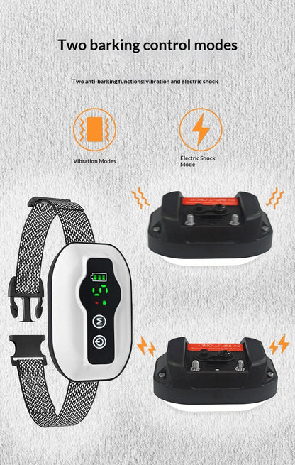 Smart Vibration Anti-Bark Dog Training Collar, IP67 Waterproof