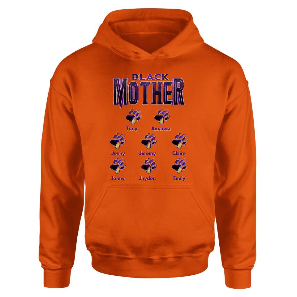 Personalized Black Mother Shirt - Up to 8 Children - Gift Idea For Mother/Grandmother, Mother's Day Gift Mother's Day