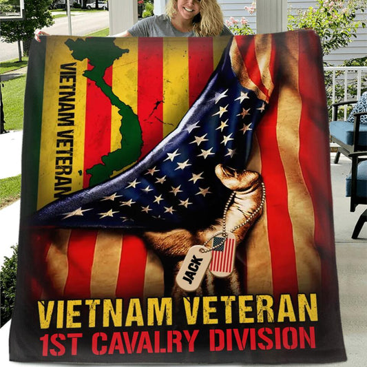Personalized Vietnam Veteran Quilt/Fleece Blanket - Gift Idea For Veteran