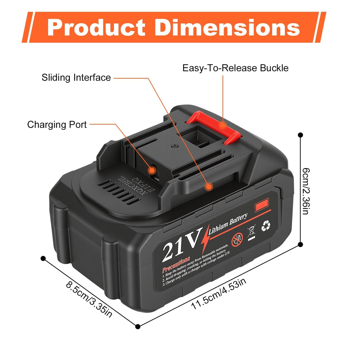 21V 2600mAh Replacement Battery | Compatible with Makita Tools & Outdoor Equipment