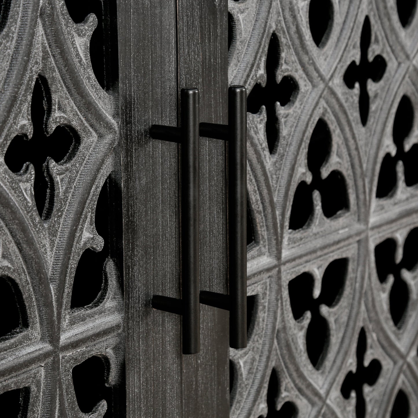 Hollow Four Door Antique Cabinet, American Country Style