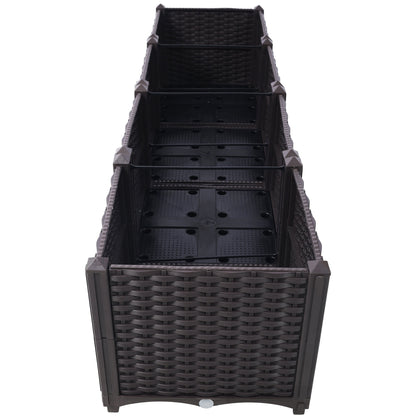 Deep Raised Garden Bed Plastic Planter Boxes