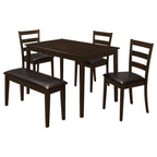 Guillen 5-piece Rectangular Dining Table Set Cappuccino