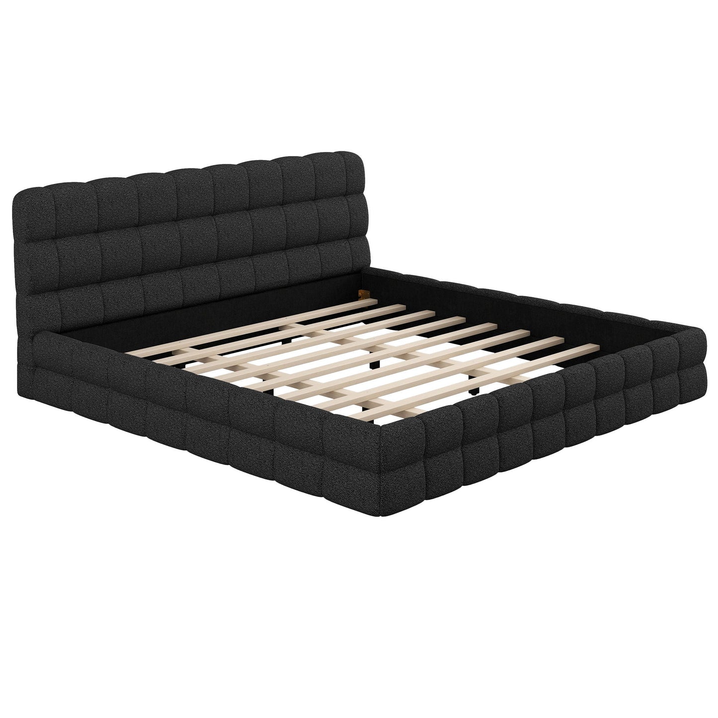 Upholstered Platform Bed With Headboard