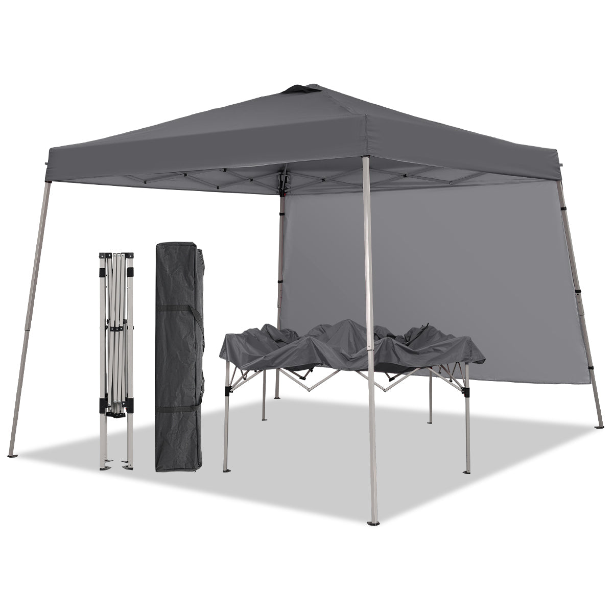 Ainfox 8ft x10ft Pop Up Canopy Tent, Portable Gazebo, Outdoor Canopy for Events With 1/2 SideWall