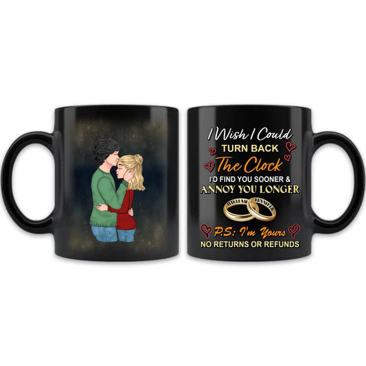 Custom Personalized Couple Mug - Gift Idea For Couple/ Mother's Day Gift For Wife From Husband - I Wish I Could Turn Back The Clock