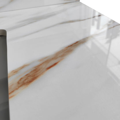 Vanity Top With Undermount Sink And Backsplash, Sintered Stone