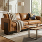 Modern Sofa Couch Stylish 3-Seater Sofa with Rubberwood Legs