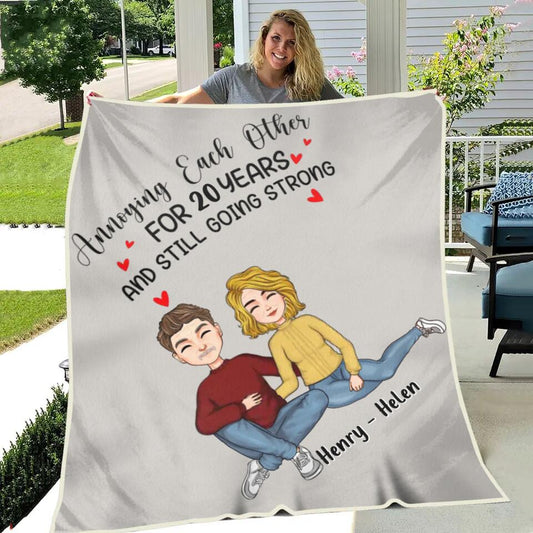 Personalized Couple Fleece Throw Blanket/Quilt - Gift Idea From Husband To Wife - This Is Our Cuddling Blanket