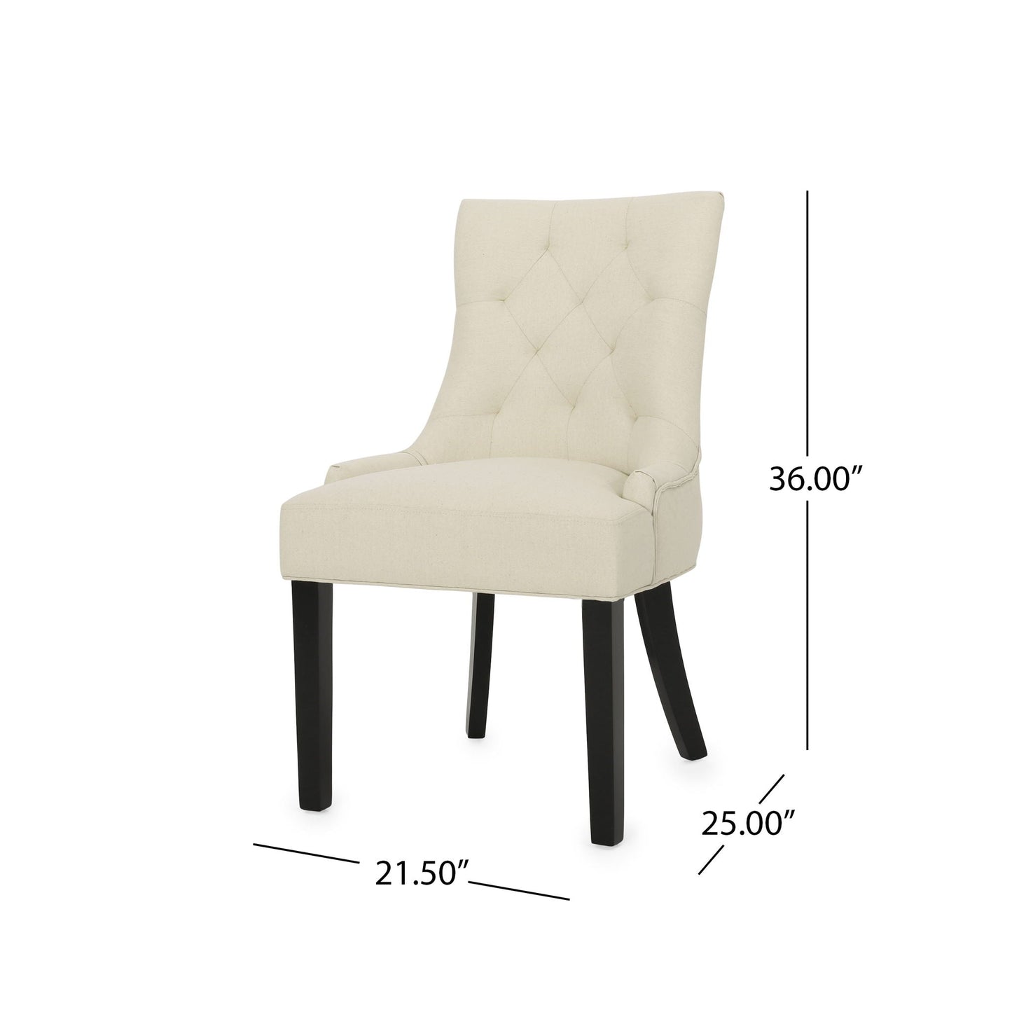 Cheney Contemporary Dining Chair Tufted Upholstery (Set of 2)