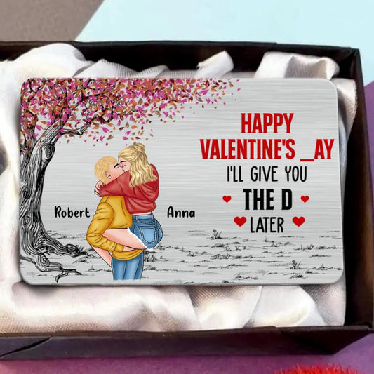 Personalized Couple Wallet Aluminum Card - Gifts for Couple/Valentine's Day - Happy Valentine's Day