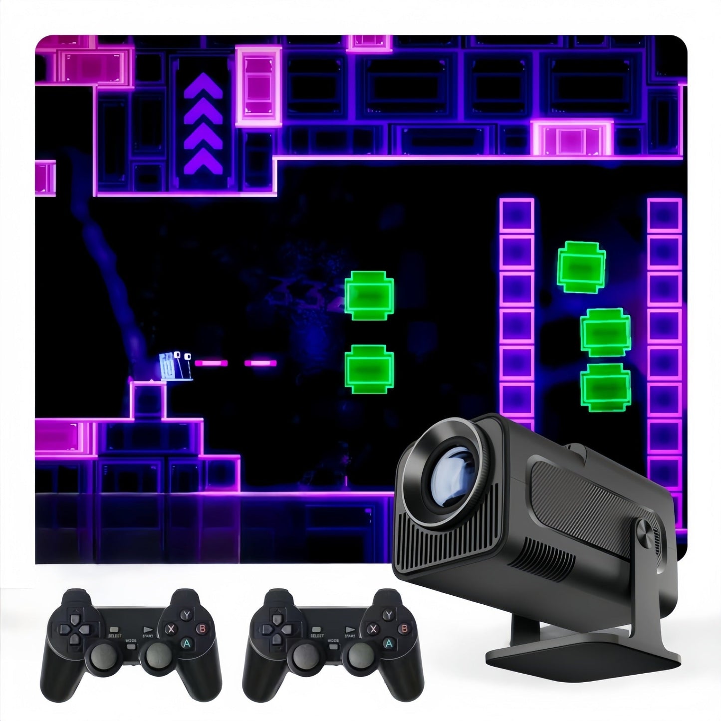 Android Projector Game Console - Portable Home Entertainment System with High-Quality Projection