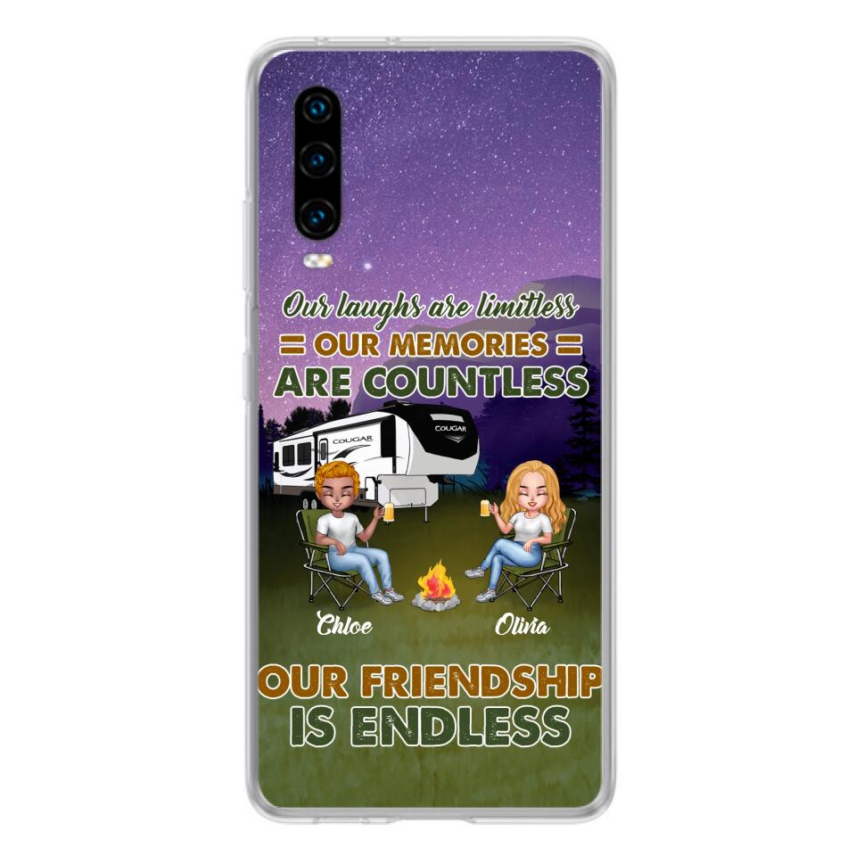 Personalized Camping Friends Phone Case - Up to 4 People - Gift Idea For Friends/Camping Lover - Life Is Better When You're Camping With Friends - Case For Xiaomi/Huawei/Oppo