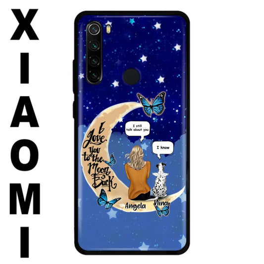 Custom Personalized Memorial Pet Phone Case - Up to 4 Pets - Best Gift For Dog/Cat Lover - I Love You To The Moon & Back - For Xiaomi, Oppo And Huawei Phone Case