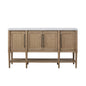 Cement Topped Server With Cane Insets - Sand