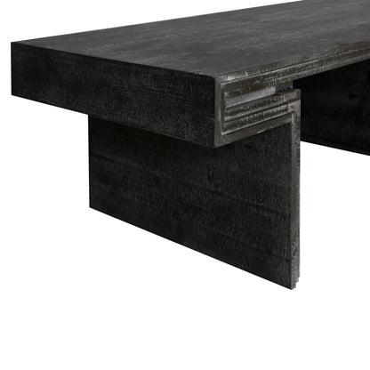 American Vintage Industrial Coffee Table, Double Tier Design