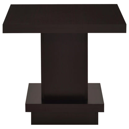 Reston 3-piece Square Coffee and End Table Set Cappuccino