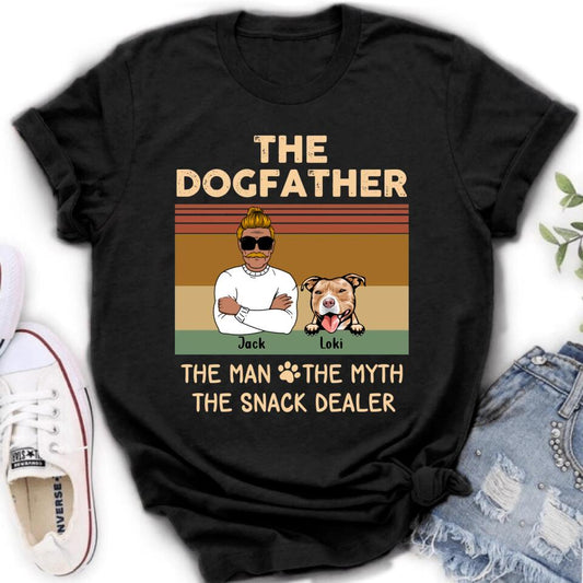 Personalized Pet Dad T-shirt/Long Sleeve/Sweatshirt/Hoodie - Up to 4 Pets - Gift Idea For Dog/Cat Lover - Fur Dad The Man The Myth The Snack Dealer